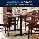 English Elm Commercial Grade 5'' x 22'' Restaurant Table T-Base with 3'' Dia. Table Height Column