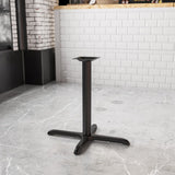 Commercial Grade 23.75'' x 30'' Restaurant Table X-Base with 3'' Dia. Table Height Column