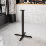 33'' x 33'' Restaurant Table X-Base - Commercial Grade, Cast Iron Construction