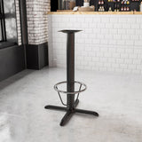 33'' x 33'' Commercial Grade Restaurant Table X-Base with Foot Ring Stand