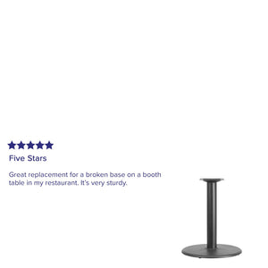 English Elm Commercial Grade 24'' Round Restaurant Table Base with 4'' Dia. Table Height Column