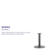 English Elm Commercial Grade 24'' Round Restaurant Table Base with 4'' Dia. Table Height Column