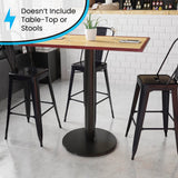 English Elm Commercial Grade 24'' Round Restaurant Table Base with 4'' Dia. Bar Height Column