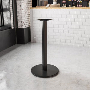 English Elm Commercial Grade 24'' Round Restaurant Table Base with 4'' Dia. Bar Height Column