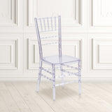 English Elm Commercial Grade Stacking Chiavari Chair