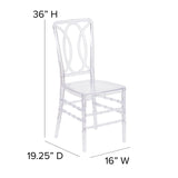 English Elm Commercial Grade Stacking Chair with Designer Back - Event Chair - UV Resistant