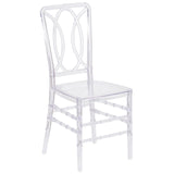 English Elm Commercial Grade Stacking Chair with Designer Back - Event Chair - UV Resistant