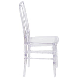 English Elm Commercial Grade Stacking Chair with Designer Back - Event Chair - UV Resistant