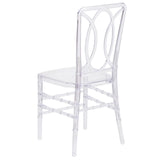 English Elm Commercial Grade Stacking Chair with Designer Back - Event Chair - UV Resistant