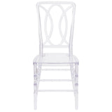 English Elm Commercial Grade Stacking Chair with Designer Back - Event Chair - UV Resistant