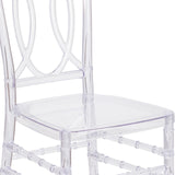 English Elm Commercial Grade Stacking Chair with Designer Back - Event Chair - UV Resistant