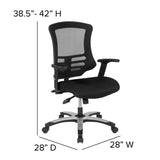 English Elm Commercial Grade High Back Mesh Multifunction Executive Swivel Ergonomic Office Chair with Molded Foam Seat and Adjustable Arms