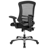 English Elm Commercial Grade High Back Mesh Multifunction Executive Swivel Ergonomic Office Chair with Molded Foam Seat and Adjustable Arms