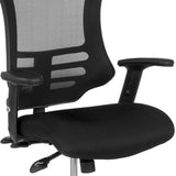 English Elm Commercial Grade High Back Mesh Multifunction Executive Swivel Ergonomic Office Chair with Molded Foam Seat and Adjustable Arms