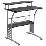 English Elm Work From Home Kit - Computer Desk, Ergonomic Mesh Office Chair and Locking Mobile Filing Cabinet with Inset Handles