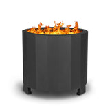 English Elm Commercial Grade Commercial Grade 19.5 inch Smokeless Outdoor Firepit, Natural Wood Burning Portable Fire Pit With Waterproof Cover,