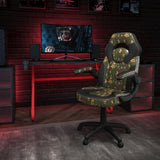 English Elm Red Gaming Desk and /Black Racing Chair Set with Cup Holder and Headphone Hook