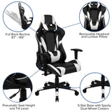 English Elm Gaming Desk and Reclining Gaming Chair Set with Cup Holder, Headphone Hook & 2 Wire Management Holes