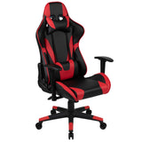 English Elm Black Gaming Desk and /Black Reclining Gaming Chair Set with Cup Holder, Headphone Hook & 2 Wire Management Holes