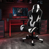 Red Gaming Desk & Reclining Chair Set with Cup Holder & Headphone Hook