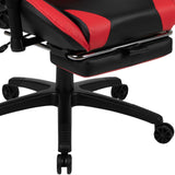 English Elm Gaming Desk and /Black Footrest Reclining Gaming Chair Set with Cup Holder and Headphone Hook