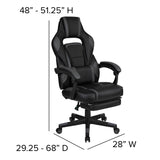 English Elm Gaming Desk with Cup Holder/Headphone Hook/2 Wire Management Holes & Reclining Back/Arms Gaming Chair with Footrest