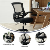 English Elm Commercial Grade Mid-Back Mesh Swivel Ergonomic Task Office Chair with Flip-Up Arms