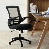 English Elm Commercial Grade Mid-Back Mesh Swivel Ergonomic Task Office Chair with Flip-Up Arms