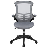 English Elm Commercial Grade Mid-Back Dark Mesh Swivel Ergonomic Task Office Chair with Flip-Up Arms