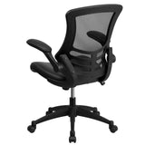 English Elm Commercial Grade Desk Chair with Wheels | Swivel Chair with Mid-Back Mesh and LeatherSoft Seat for Home Office and Desk