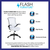 English Elm Commercial Grade Mid-Back Mesh Swivel Ergonomic Task Office Chair with Flip-Up Arms