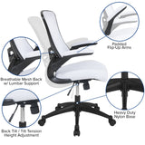 English Elm Commercial Grade Mid-Back Mesh Swivel Ergonomic Task Office Chair with Flip-Up Arms