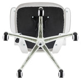 English Elm Commercial Grade Mid-Back Light Mesh Swivel Ergonomic Task Office Chair with White Frame and Flip-Up Arms