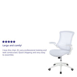 English Elm Commercial Grade Mid-Back Mesh Swivel Ergonomic Task Office Chair with Frame and Flip-Up Arms