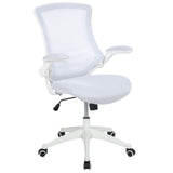 English Elm Commercial Grade Mid-Back Mesh Swivel Ergonomic Task Office Chair with Frame and Flip-Up Arms