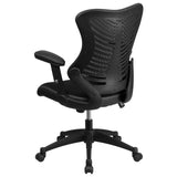 English Elm Commercial Grade High Back Designer Executive Swivel Ergonomic Office Chair with Adjustable Arms