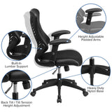 English Elm Commercial Grade High Back Designer Executive Swivel Ergonomic Office Chair with Adjustable Arms