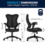 English Elm Commercial Grade High Back Designer Executive Swivel Ergonomic Office Chair with Adjustable Arms