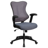 English Elm Commercial Grade High Back Designer Executive Swivel Ergonomic Office Chair with Adjustable Arms