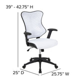 English Elm Commercial Grade High Back Designer Executive Swivel Ergonomic Office Chair with Adjustable Arms