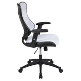 English Elm Commercial Grade High Back Designer Executive Swivel Ergonomic Office Chair with Adjustable Arms