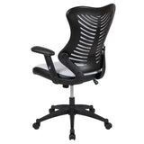 English Elm Commercial Grade High Back Designer Executive Swivel Ergonomic Office Chair with Adjustable Arms