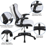 English Elm Commercial Grade High Back Designer Executive Swivel Ergonomic Office Chair with Adjustable Arms