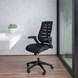 Commercial Grade High Back Designer Mesh Executive Swivel Ergonomic Office Chair with Height Adjustable Flip-Up Arms