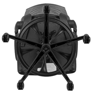 English Elm Commercial Grade High Back Mesh Spine-Back Ergonomic Drafting Chair with Adjustable Foot Ring and Adjustable Flip-Up Arms