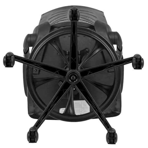 English Elm Commercial Grade High Back Mesh Spine-Back Ergonomic Drafting Chair with Adjustable Foot Ring and Adjustable Flip-Up Arms