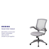 English Elm Commercial Grade Mid-Back Mesh Swivel Ergonomic Task Office Chair with Frame and Flip-Up Arms