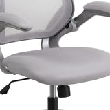 English Elm Commercial Grade Mid-Back Mesh Swivel Ergonomic Task Office Chair with Frame and Flip-Up Arms