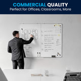 English Elm Commercial Grade Commercial 60" x 48" board, Aluminum Magnetic Dry Erase Board with Wall Mount, Marker Tray, Eraser, 3 Markers, 6 Magnets