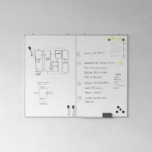 English Elm Commercial Grade Commercial 60" x 48" board, Aluminum Magnetic Dry Erase Board with Wall Mount, Marker Tray, Eraser, 3 Markers, 6 Magnets